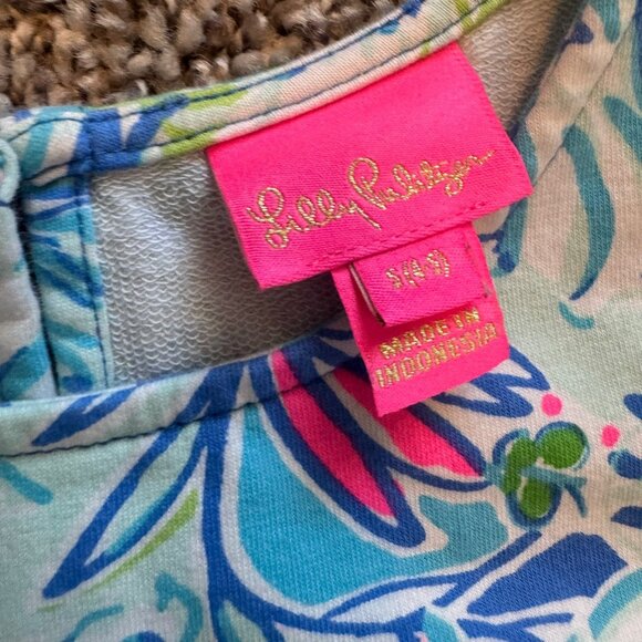 Lilly Pulitzer Sleeveless Colorful Floral Split Side Dress Girl's Size 4-5 - Picture 3 of 8